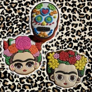 CROCS Colorful Floral and Skull Jibbitz Set